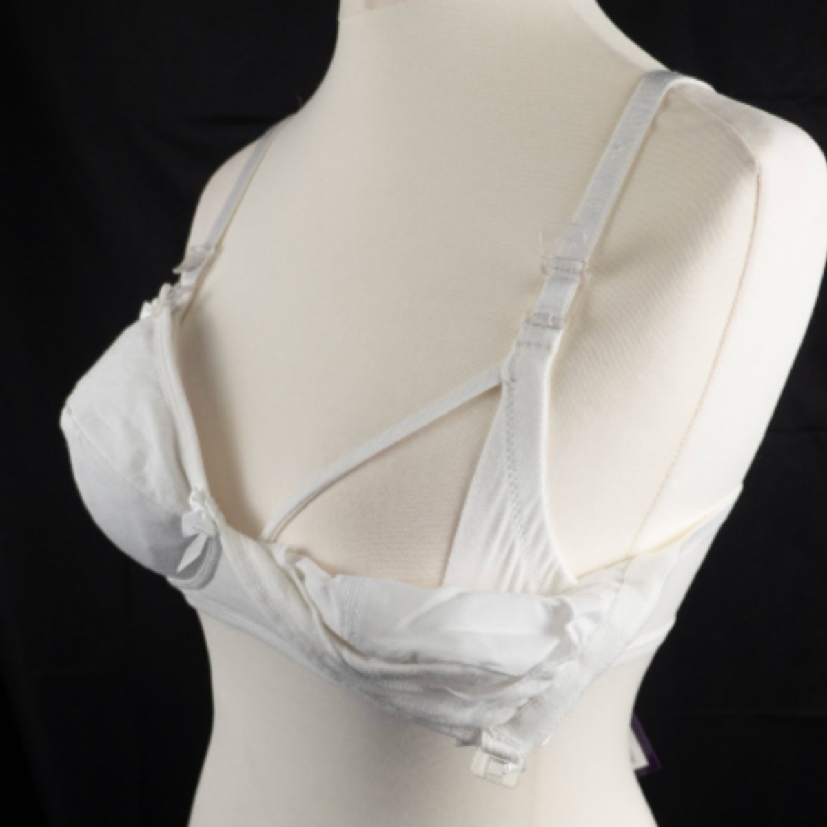 Lorna Drew 34DD White Cotton Nursing Bra Drop Down Cups NWT