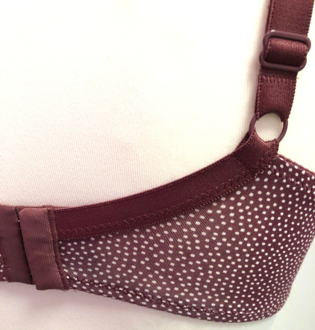 Corin Bra 34F Pink/Brown Plunge Underwired Padded Floral Print Madi 12804 BNWT