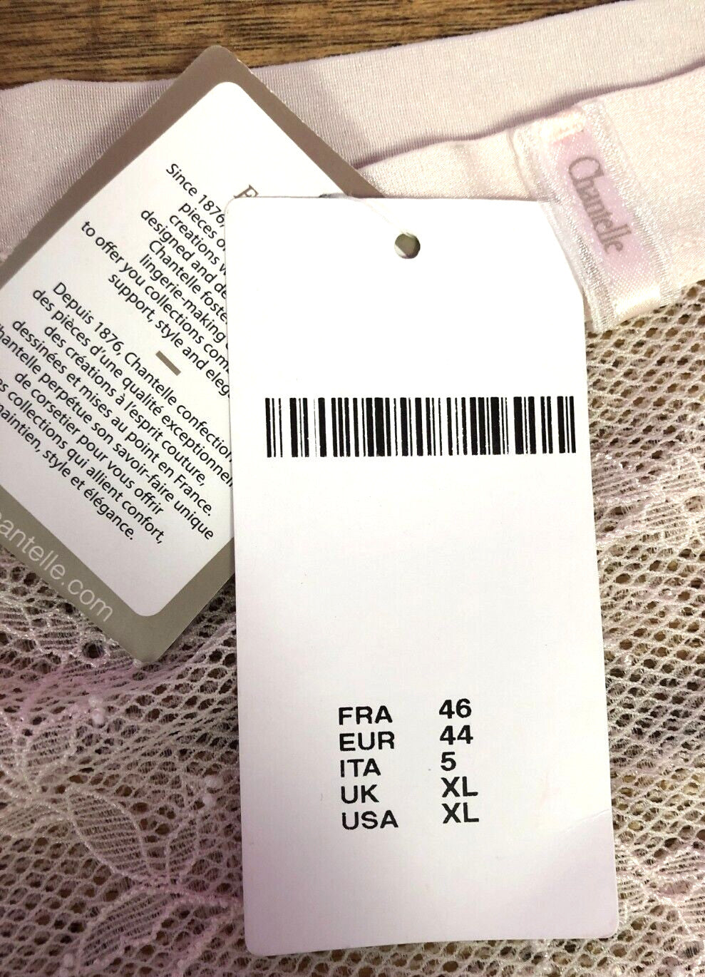 Chantelle Knickers XL Light Pink Lace Hipsters 6724 New with Tags