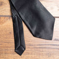 Henbrandt Black Satin Tie Men's Classic Formal Neckwear