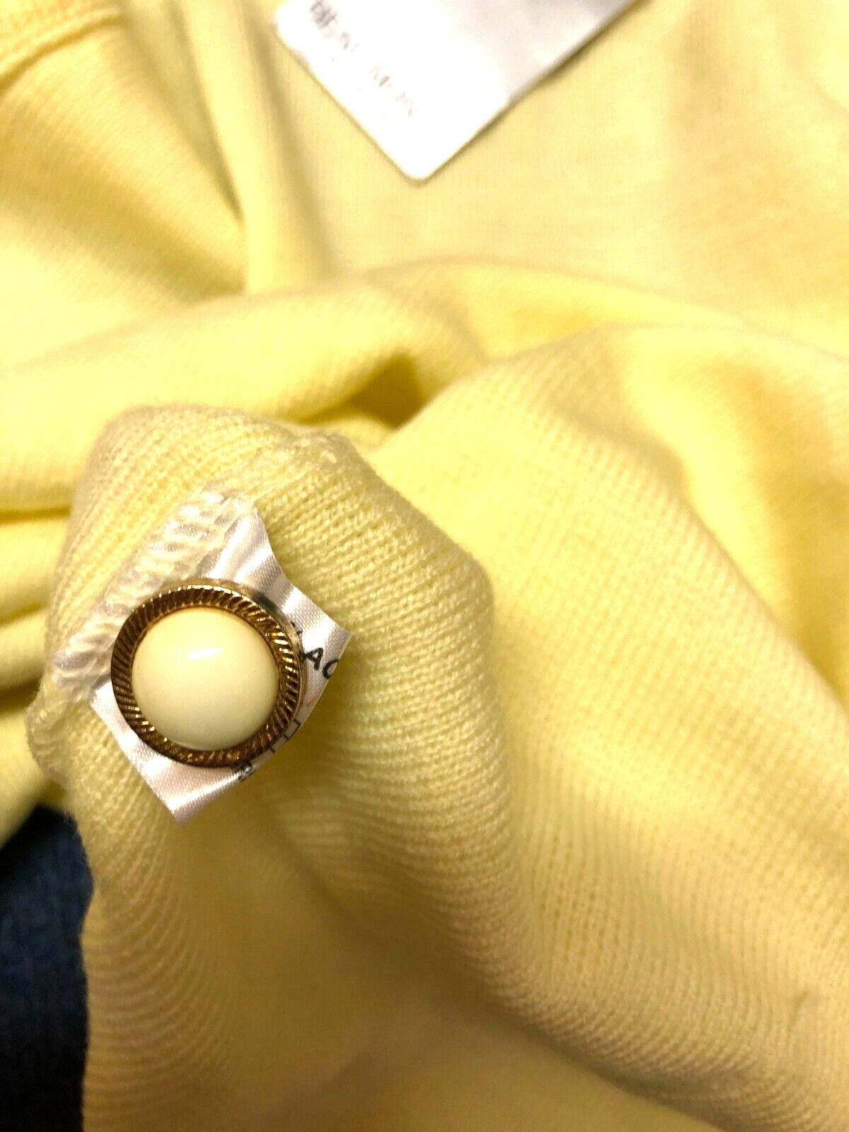 Beaumonde Sleeveless Cardigan 14/16 Yellow Button Through New with Tags