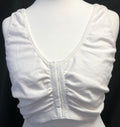 Amoena Bra XL White Non Patterned Front Fastening Non Wired Non Padded BNWT