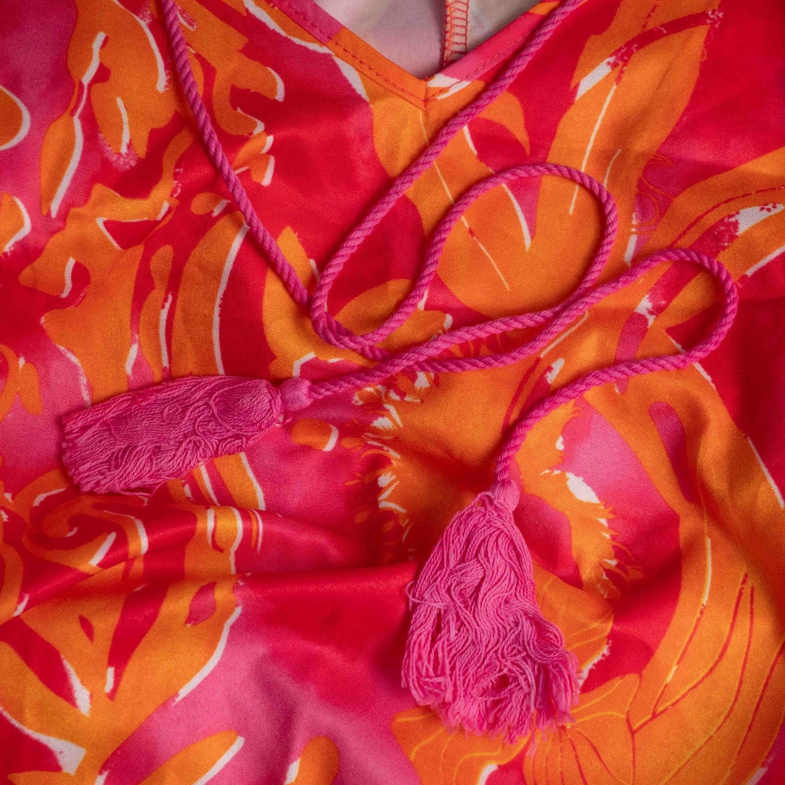 Sheilay Pink/Orange Floral XL Kaftan Beach Top New With Tag