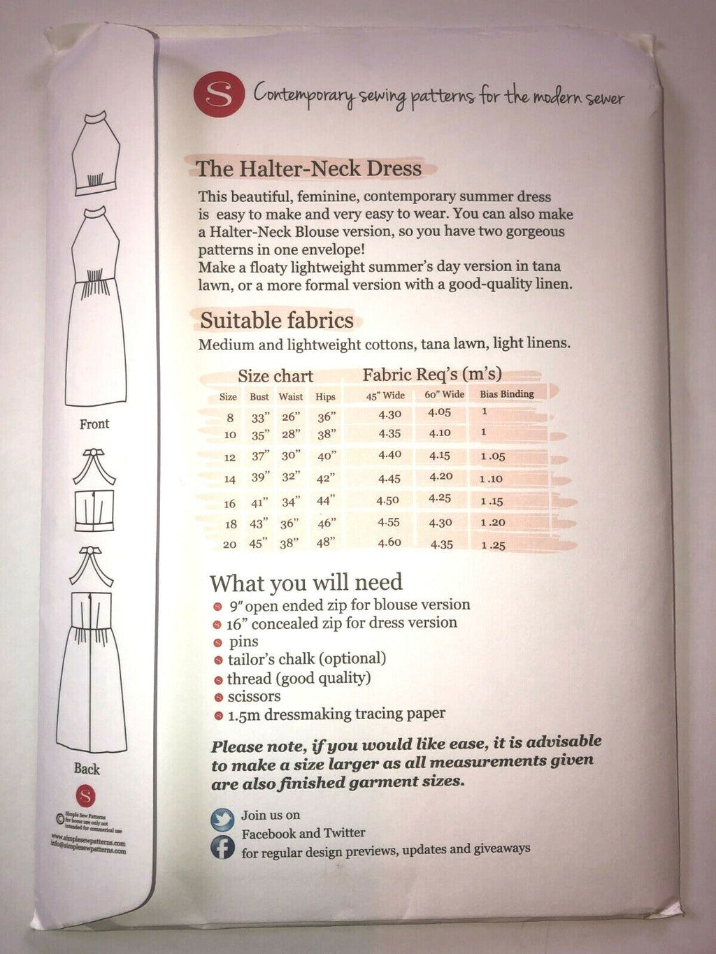 Simple Sew Sewing Patterns