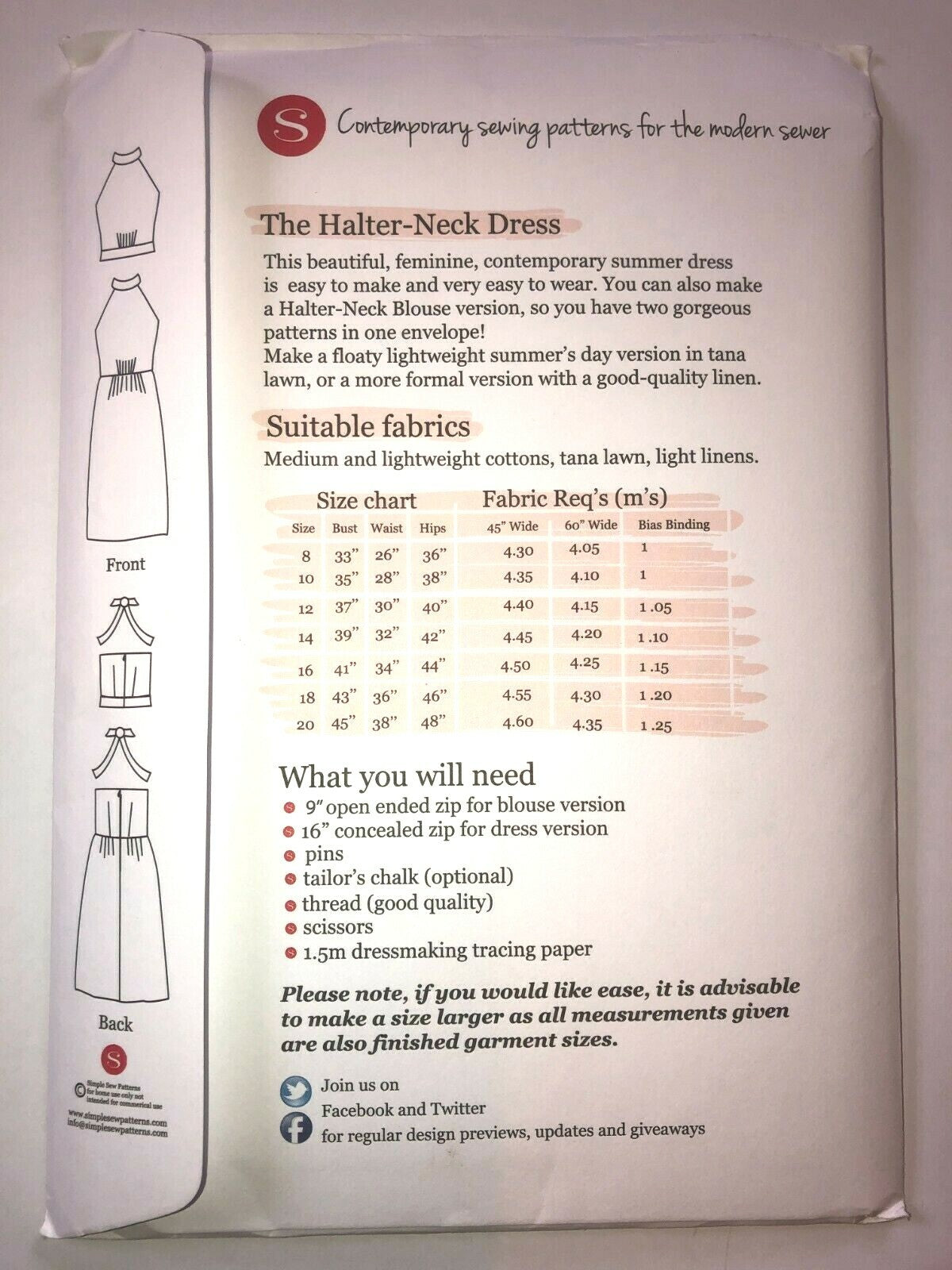 Simple Sew Sewing Patterns