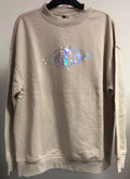 H&amp;M Divided Sweatshirt XS Cream Digital Love Motif New with Tags