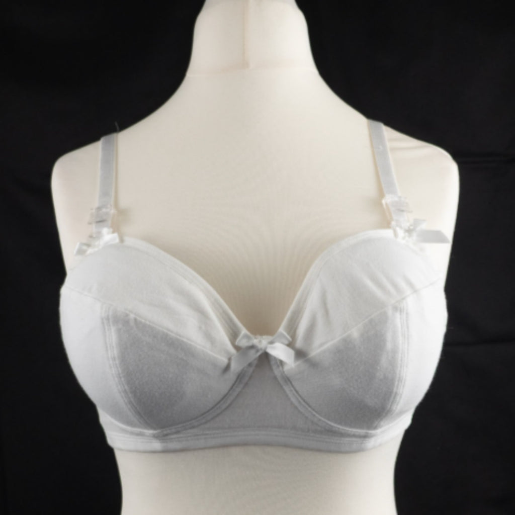 Lorna Drew 34DD White Cotton Nursing Bra Drop Down Cups NWT