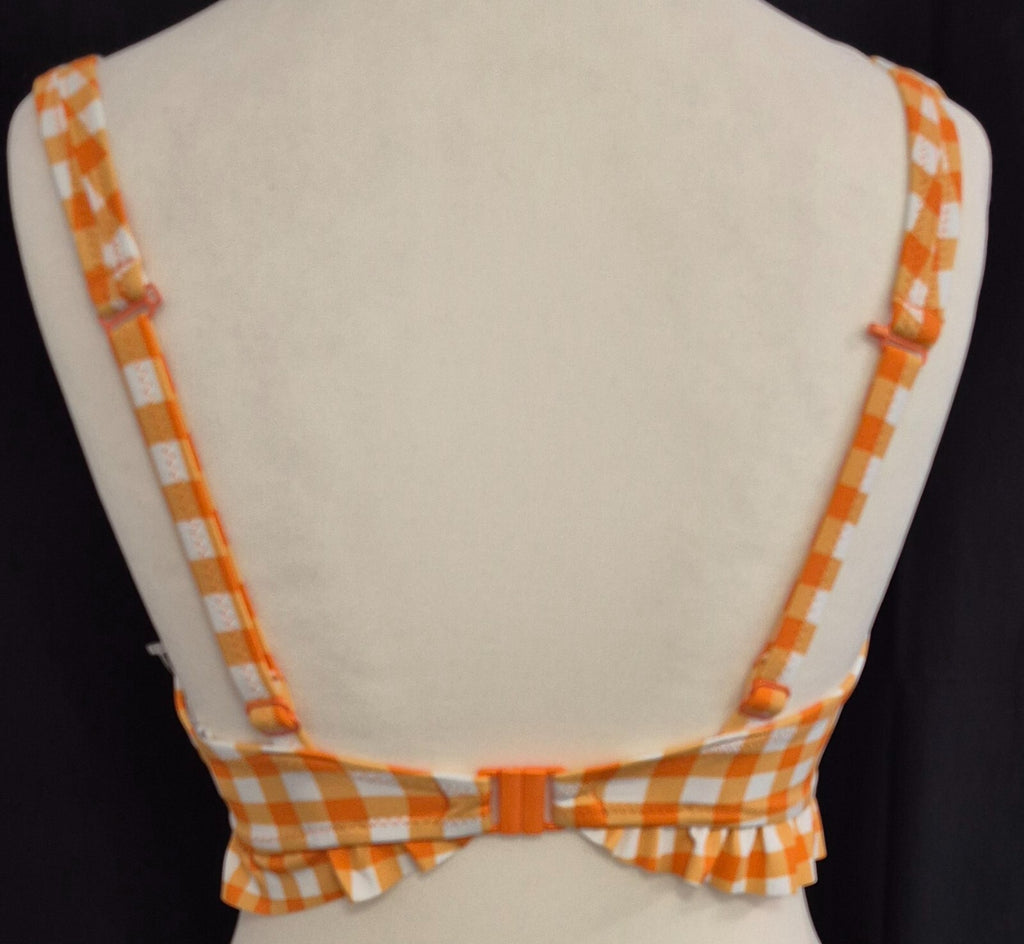 Freya Bikini Top Orange/White 30F NWT