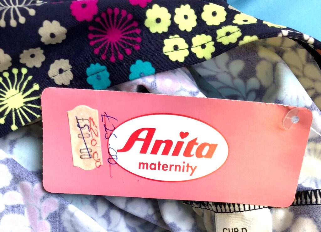 Maternity Tankini Pink Multi Top 38D Bottoms 38 UK16 Halter Neck by Anita BNWT
