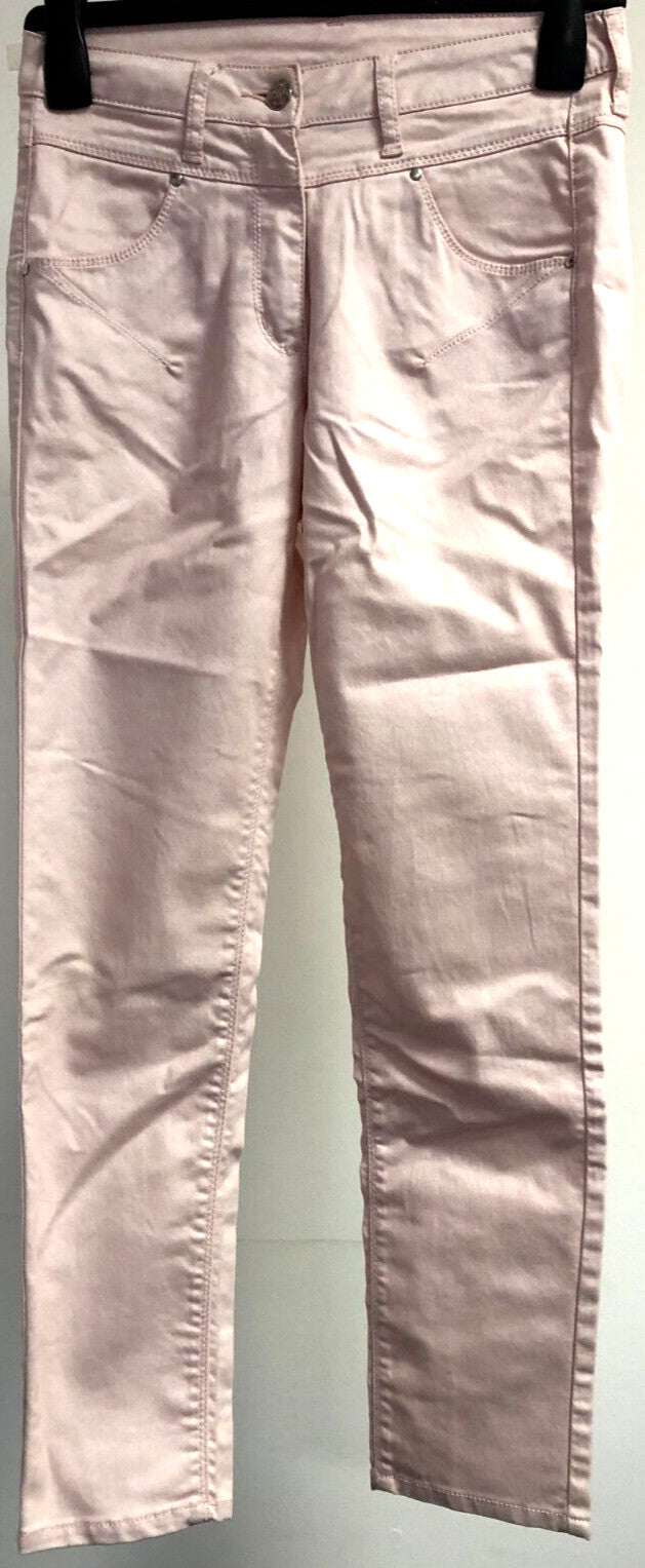 Rose Electron Trousers UK10 Pink Straight Leg Pockets Mid-Rise Pre-Owned