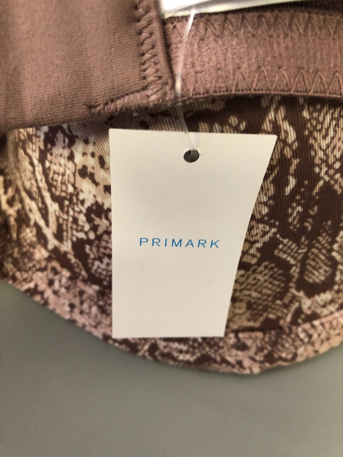 Primark Brown Print Underwired 38F Bra New With Tag