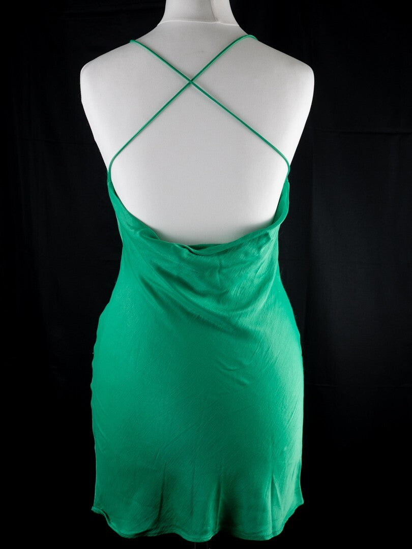 Zara Green Mini Dress Size XS | Pre-Owned
