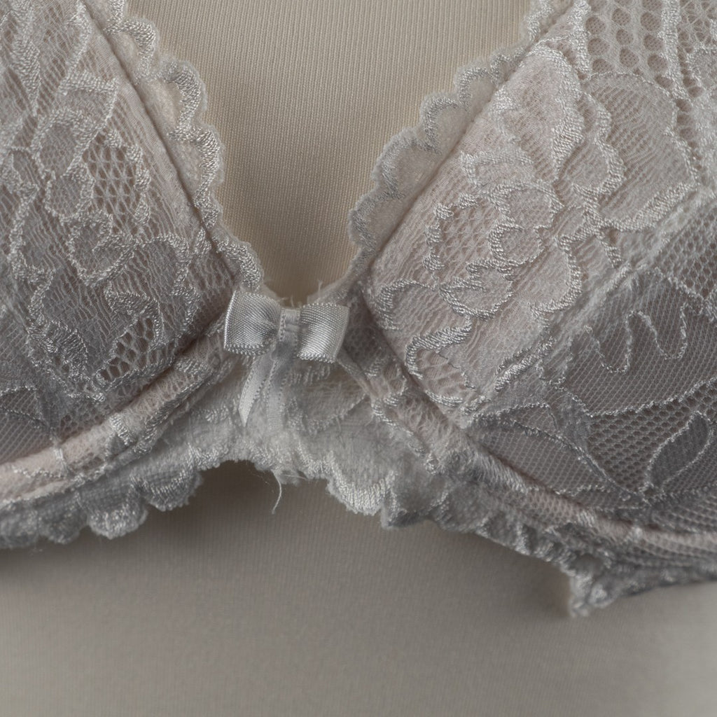 Bra 32D White Eternal Padded PM3807 Balconette Underwired by Pour Moi BNWT