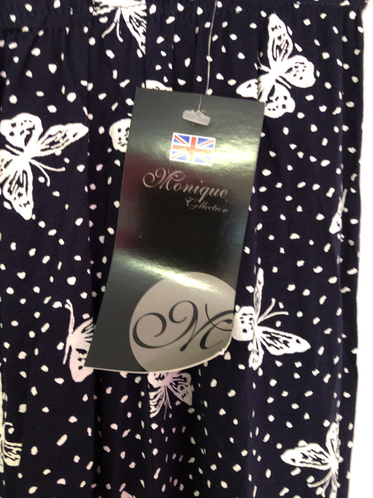 Womens Skirt S/M  Blue/White Butterfly Print Flared New with Tags