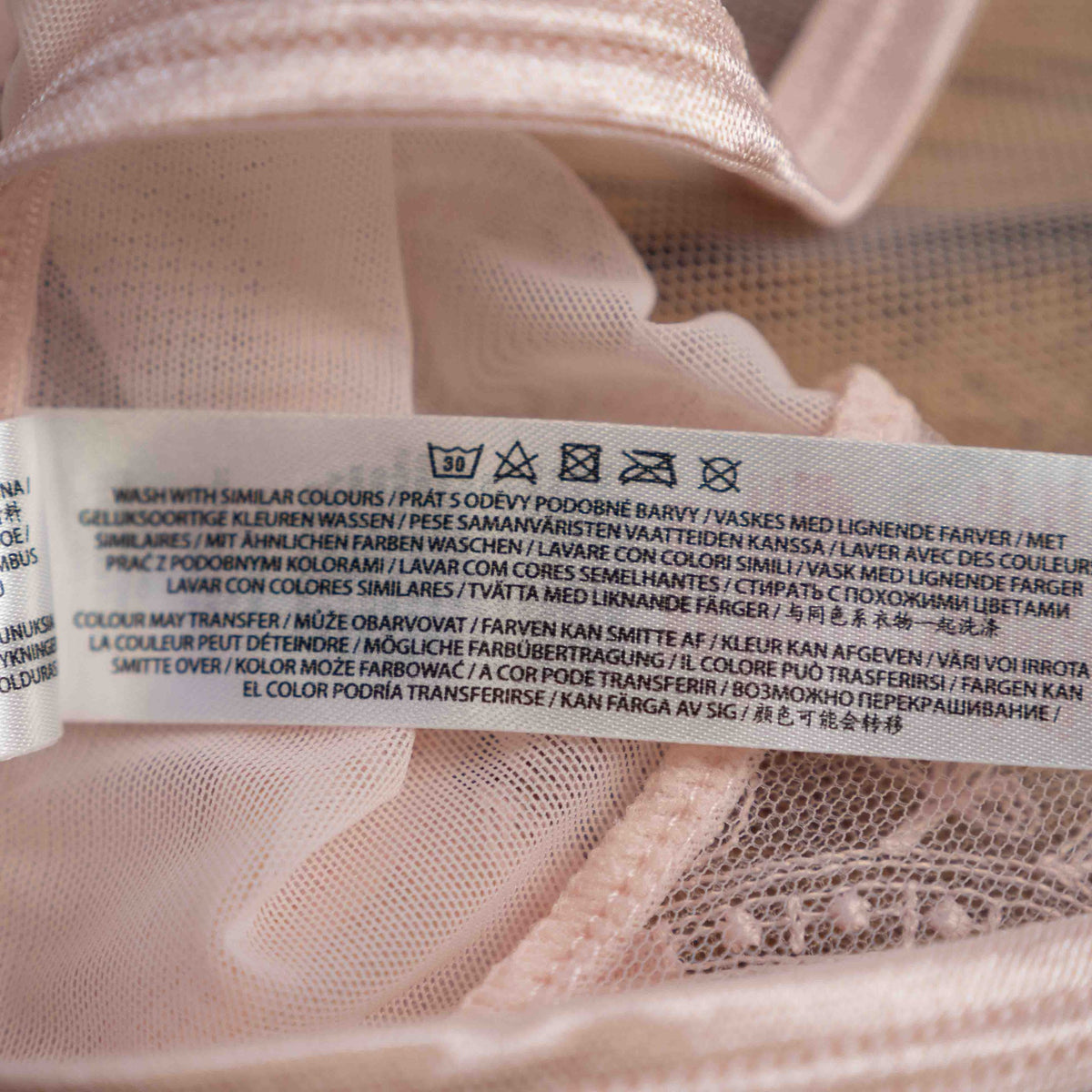Bluebella pink lace briefs with floral embroidery and brand tag, size UK 20.