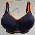 Freya Sports Bra  28G Navy &amp; Orange NWT