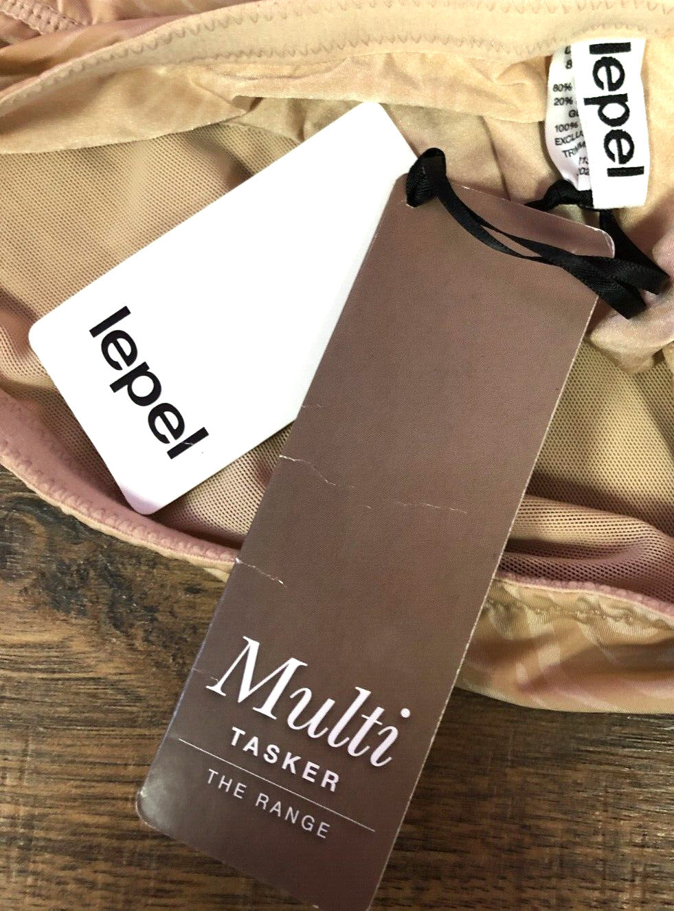 Lepel Multitasker Briefs UK8 Nude Tiger Print Brazilian No VPL 1272130 BNWT