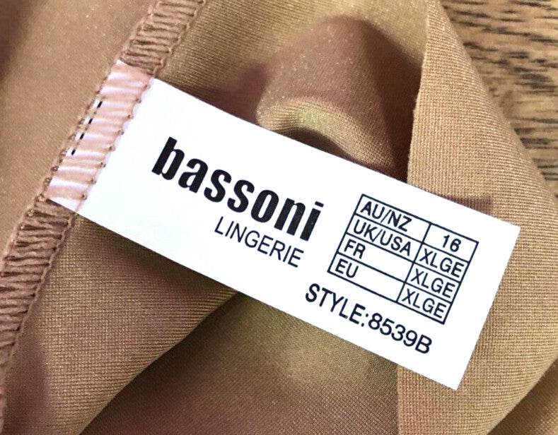 Bassoni Knickers XL Coffee No VPL 8539B  New with Tags