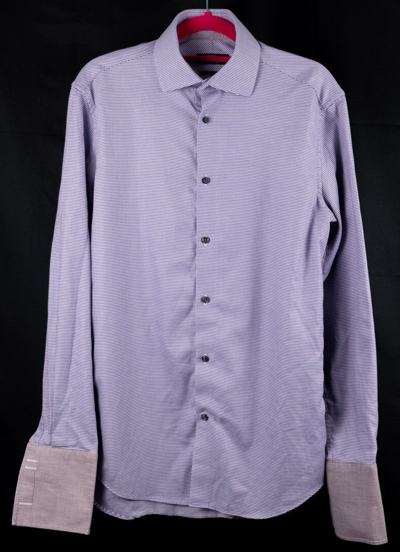 Next Signature Regular Fit Pink/Purple Checked 37cm Shirt Pre-Owned
