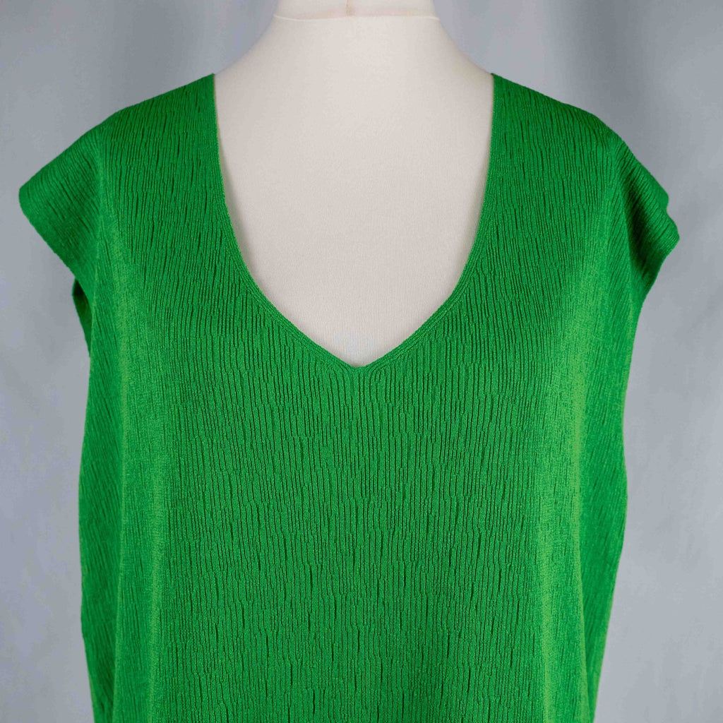 Zara Green Sleeveless Large Top New With Tag RRP £19.99