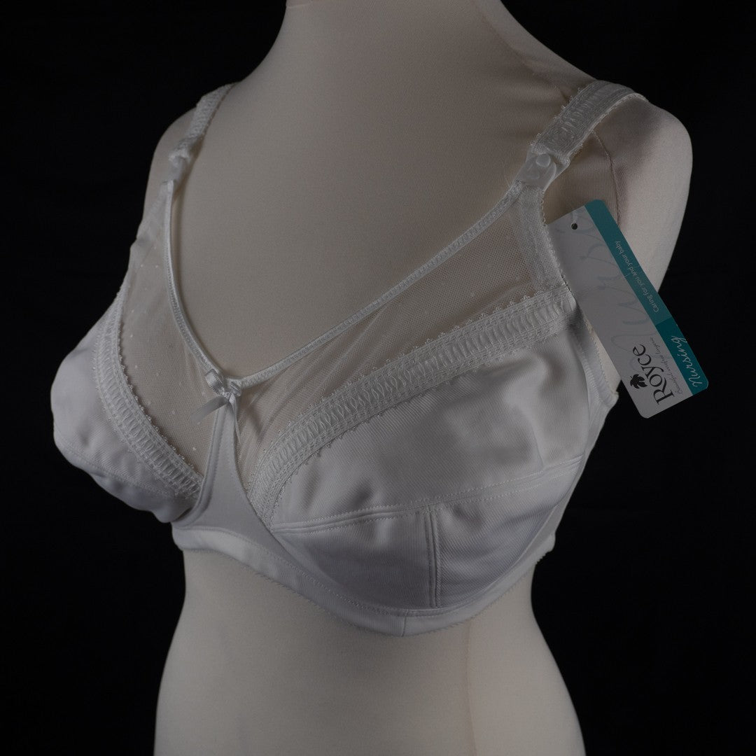Royce Nursing Bra White 32F Drop Cups Charlotte 822 New with Tags