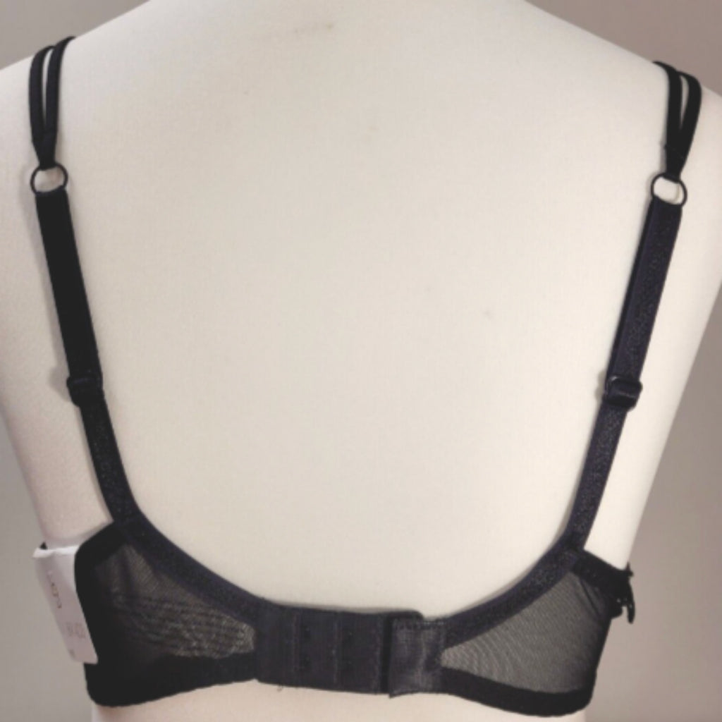 Louisa Bracq Black 32C Push Up Bra with Removable Pads NWT