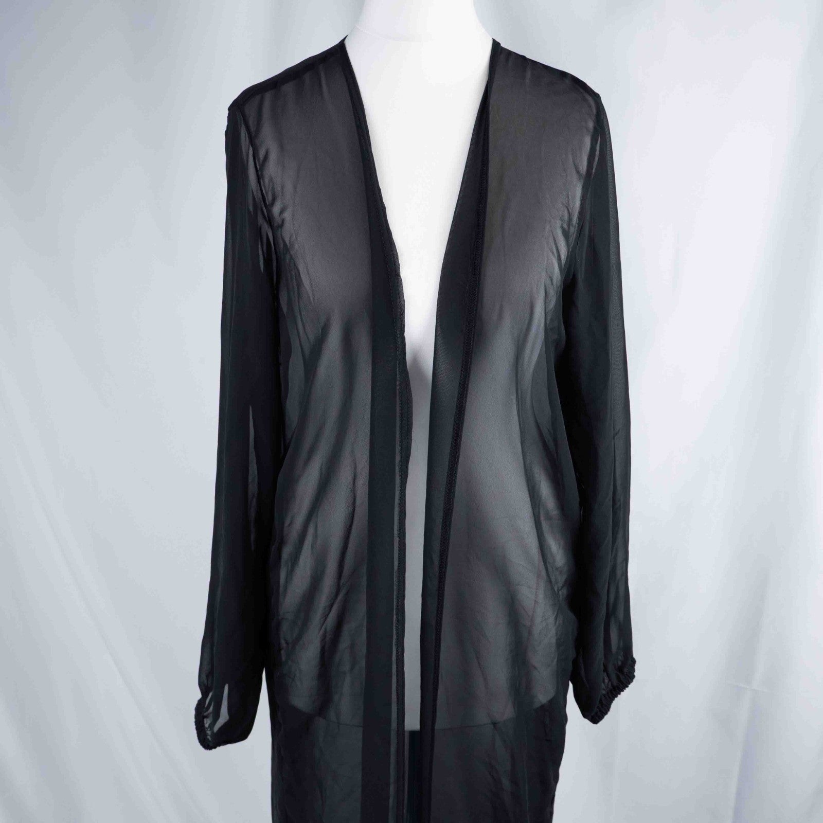 Pretty Little Thing Black 3/4 Sleeve 16 Kimono New With Tag