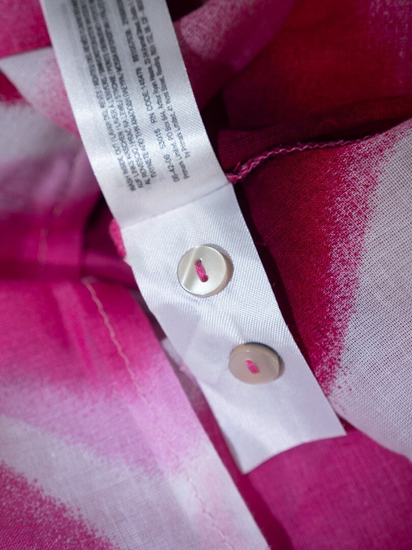 Primark Pink Wave Pattern Long Sleeve Shirt Size XS Pre-Owned