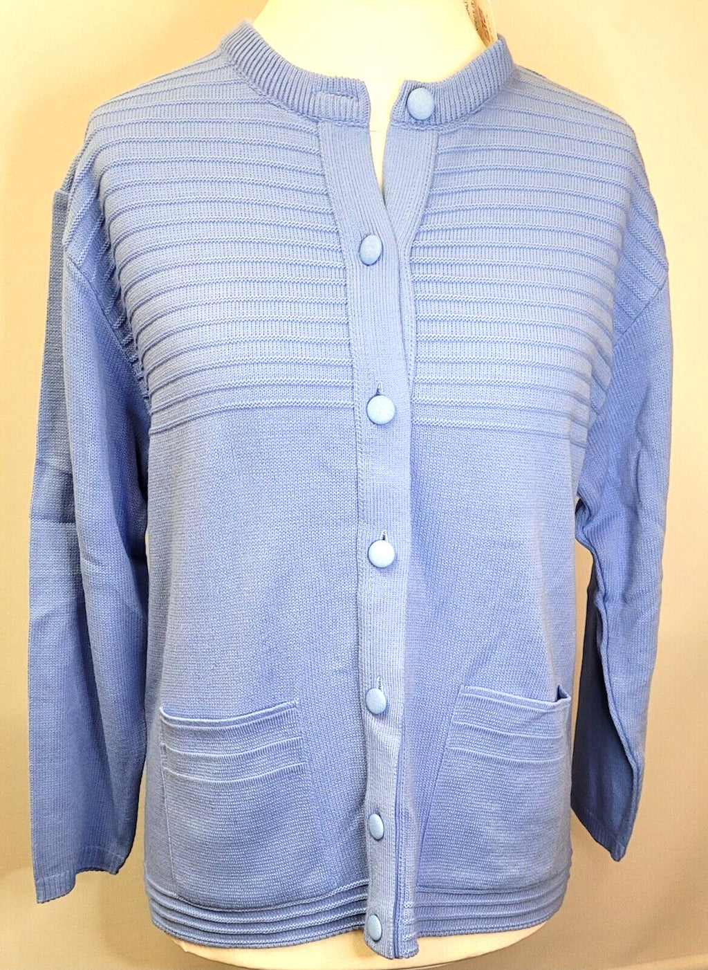 Womens Cardigan Large Pale Blue Button Through Round Neck by Care New with Tags