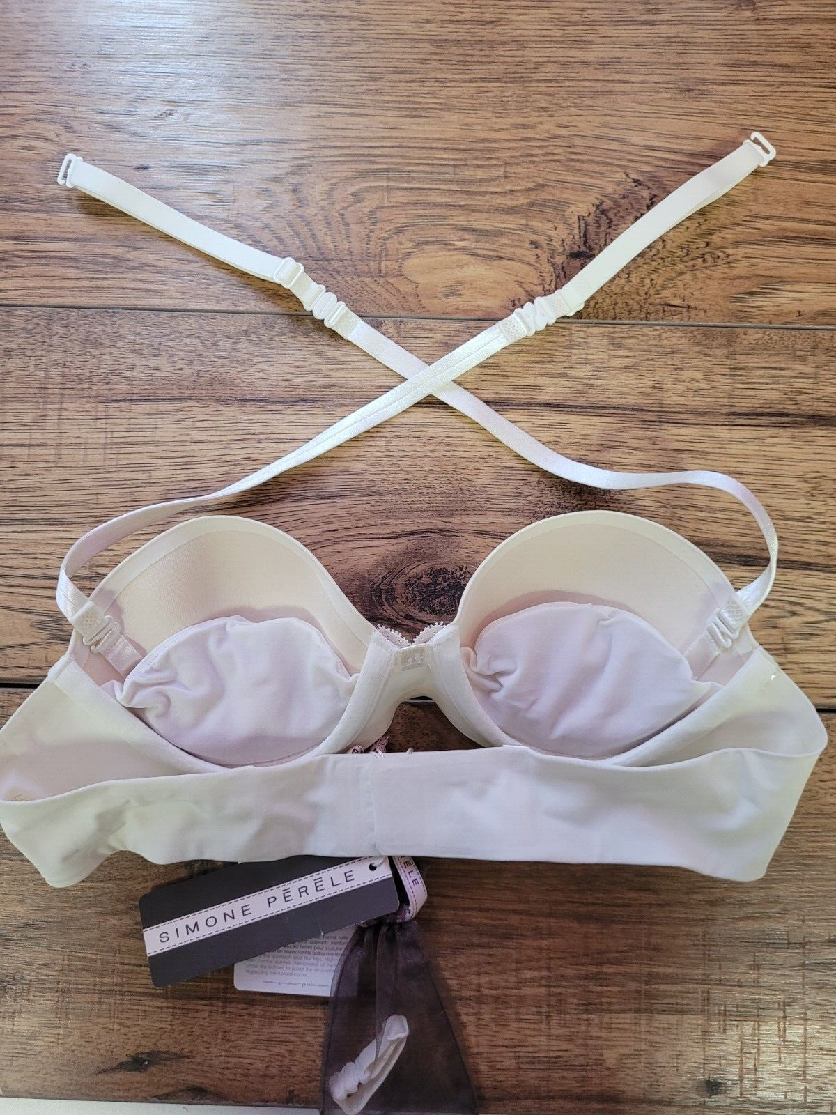 Simone Perele Bra 30B White Aura Multi-Position Strapless Underwired Padded NWT