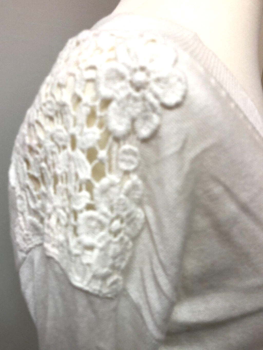 M&amp;S Summer Top Small Soft White V-Neck Long Sleeve New with Tags