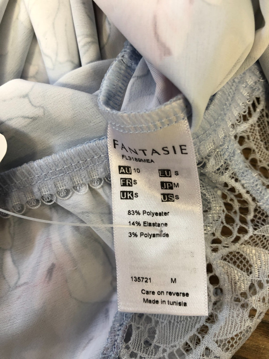 Fantasie Lingerie Camisole S Blue/White/Pink  Floral Non Wired Non Padded BNWT