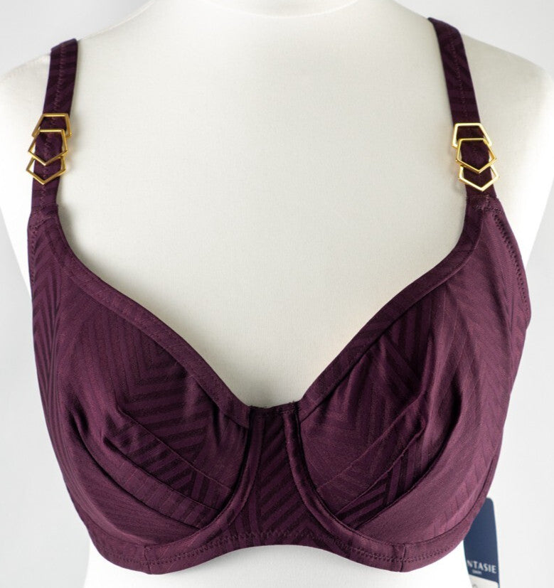 Fantasie 'Fantasie Swim' Bikini Top Burgundy 32E NWT