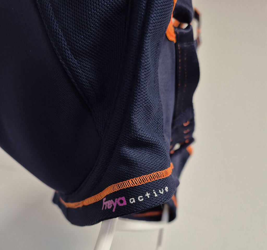 Freya Sports Bra  28G Navy &amp; Orange NWT