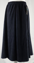 Monique Collection navy mini skirt with elasticated waistband, no patterns, 95% polyester.