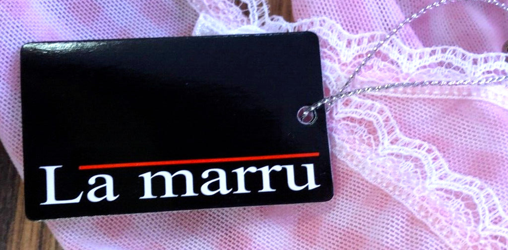 Bra and Knicker Set 34B Knickers Small Pink/White Gingham Check by La Marru BNWT