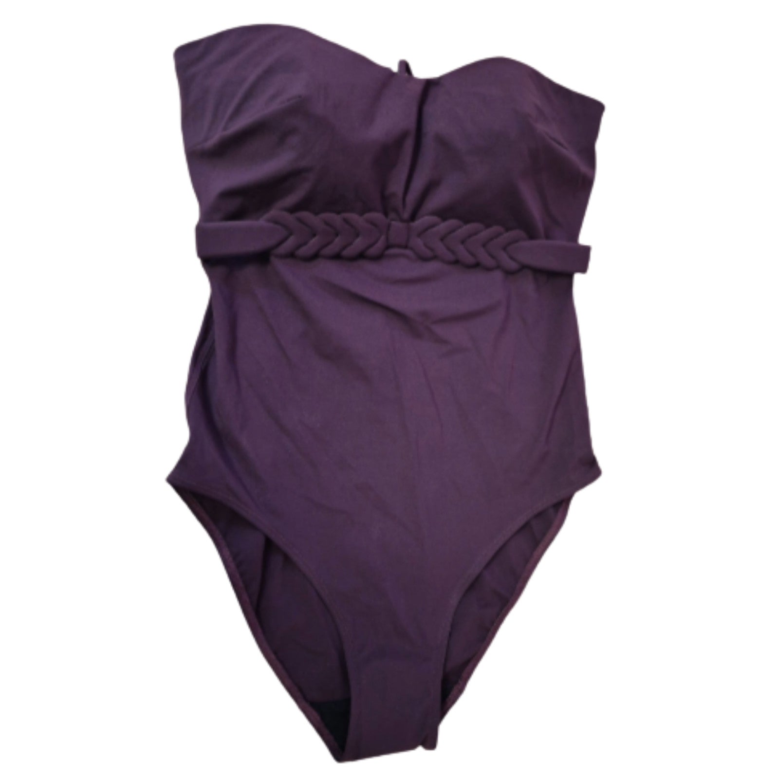 Empreinte Burgundy 36D Pourpre Halter Swimsuit NWT