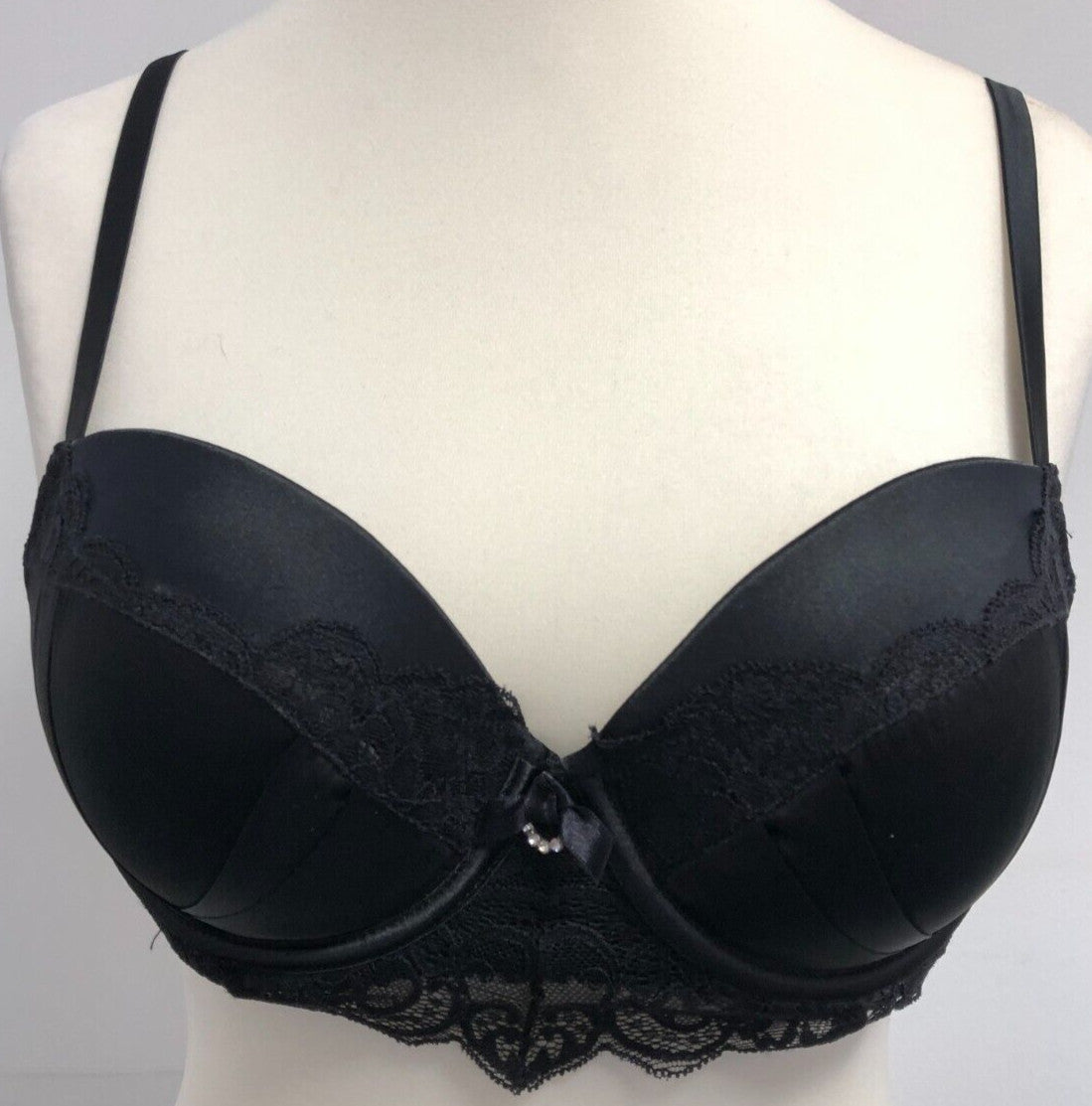 Matalan Longline Black Floral Underwired 36B Bra | BNWT