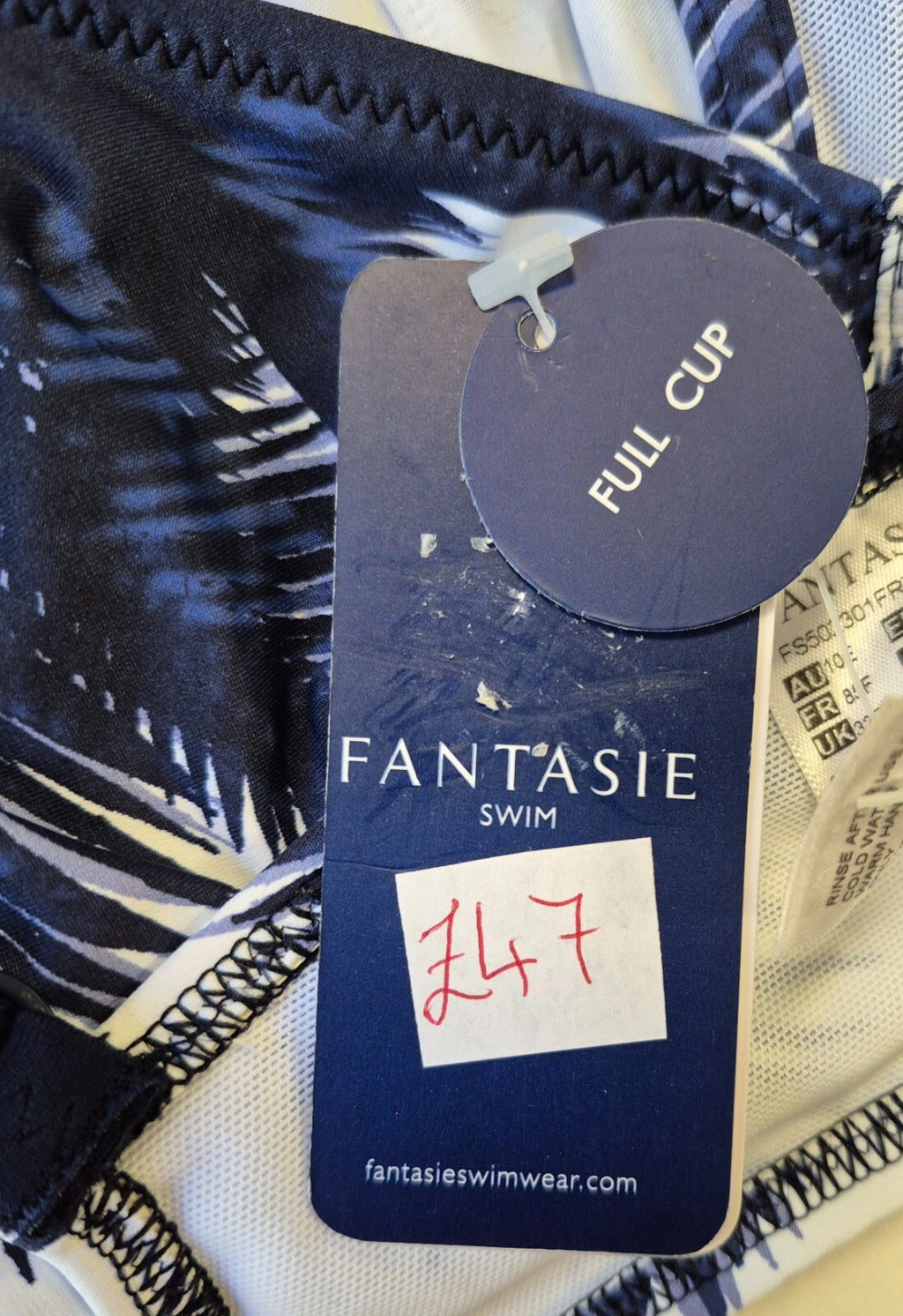 Fantasie 'Carmelita Avenue' Bikini Top Blue/White 32E NWT