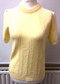 Womens Top M/L Yellow Short Sleeve Jumper Round Neck by  Pyari BNWT