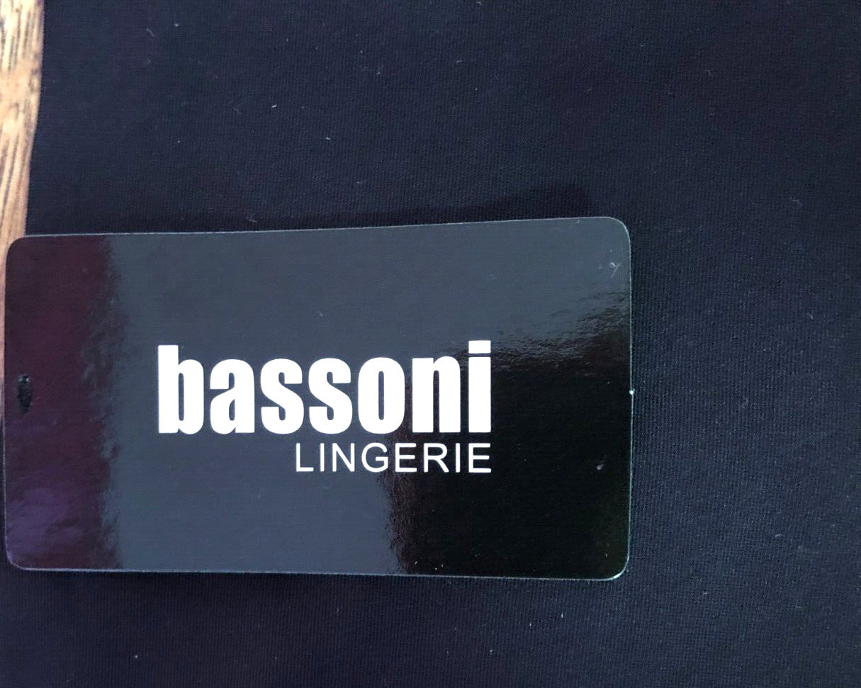 Bassoni Full Brief XL Black Full Coverage 8539HW New with Tags