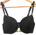 Debenhams Bra 32DD Black Underwired Padded Ruby Lace Plunge BNWT