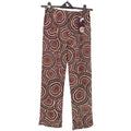 Womens S - M Trousers Orange Retro Print BNWT