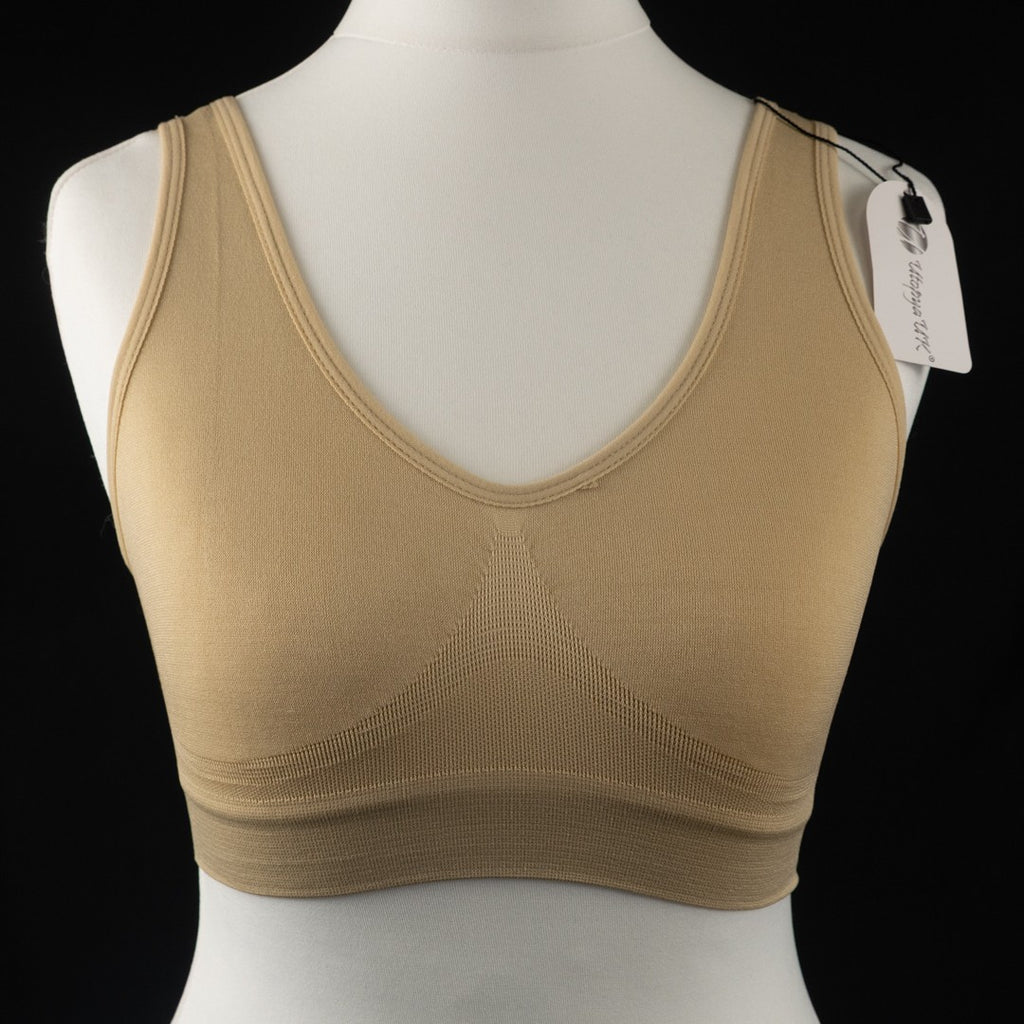 Utopya UK Bralette Medium Nude Non-Wired Non Padded New with Tags
