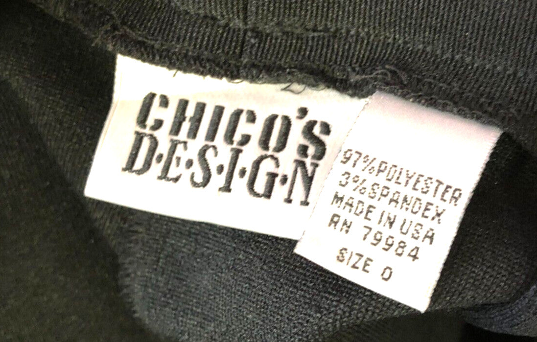 Chico's Design Womens Trousers UK4 Black Straight Leg Stretch  Pre-Owned