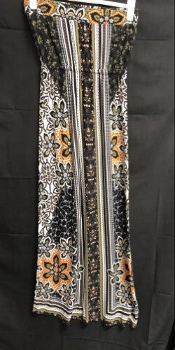 Next Beachwear Pattern Maxi Dress Size 8 Strapless Stretchy