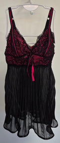 Bassoni Chemise Medium/12 Black/Pink NWT