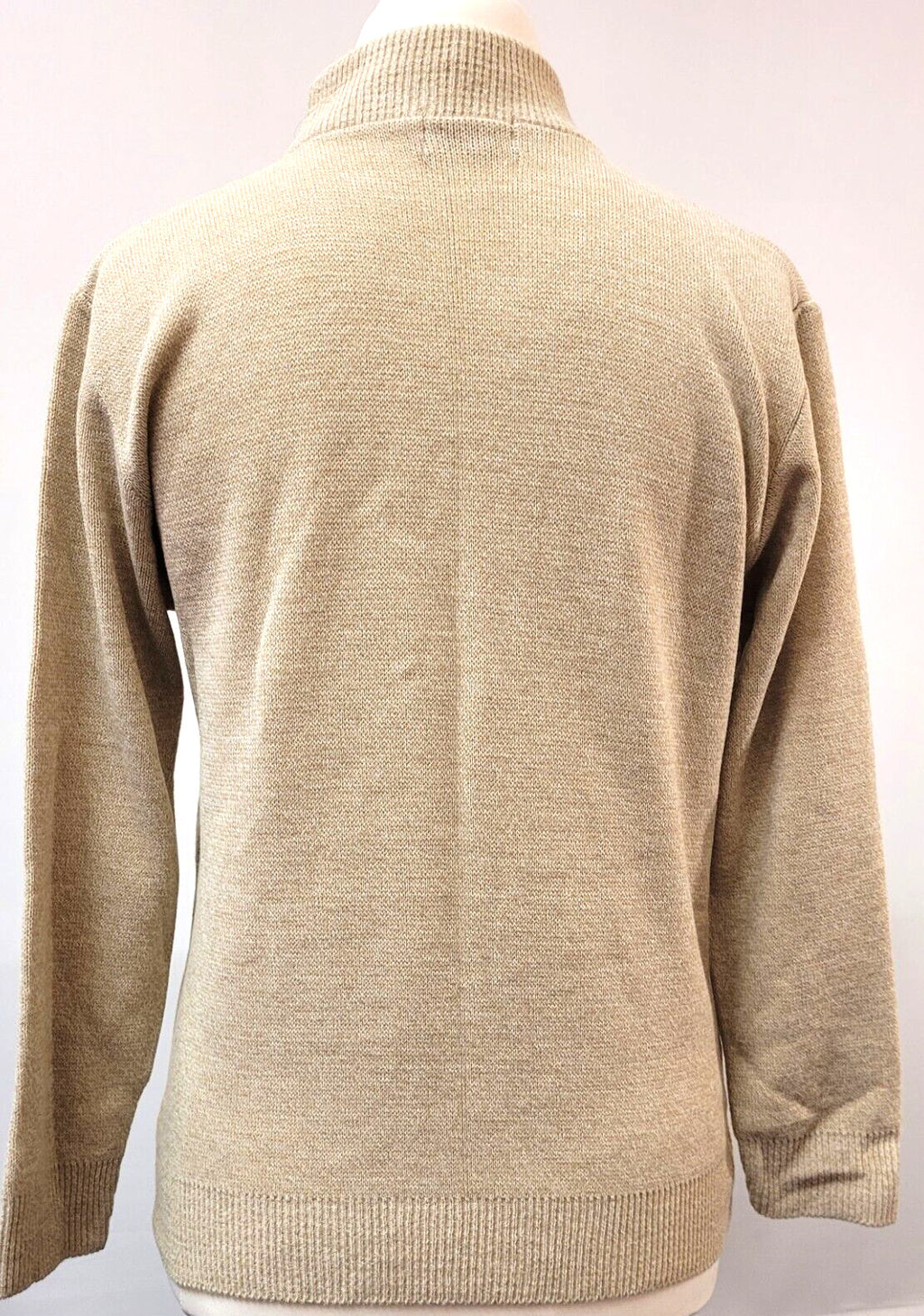 Womens Jumper M/L Beige Crew Neck Cable Knit by Monique  New with Tags