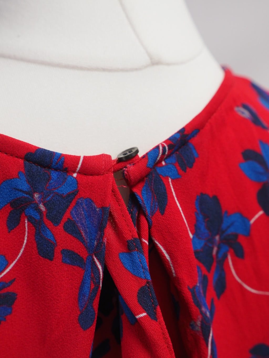 Jigsaw Dress Red/Blue UK 8 Pre-Owned