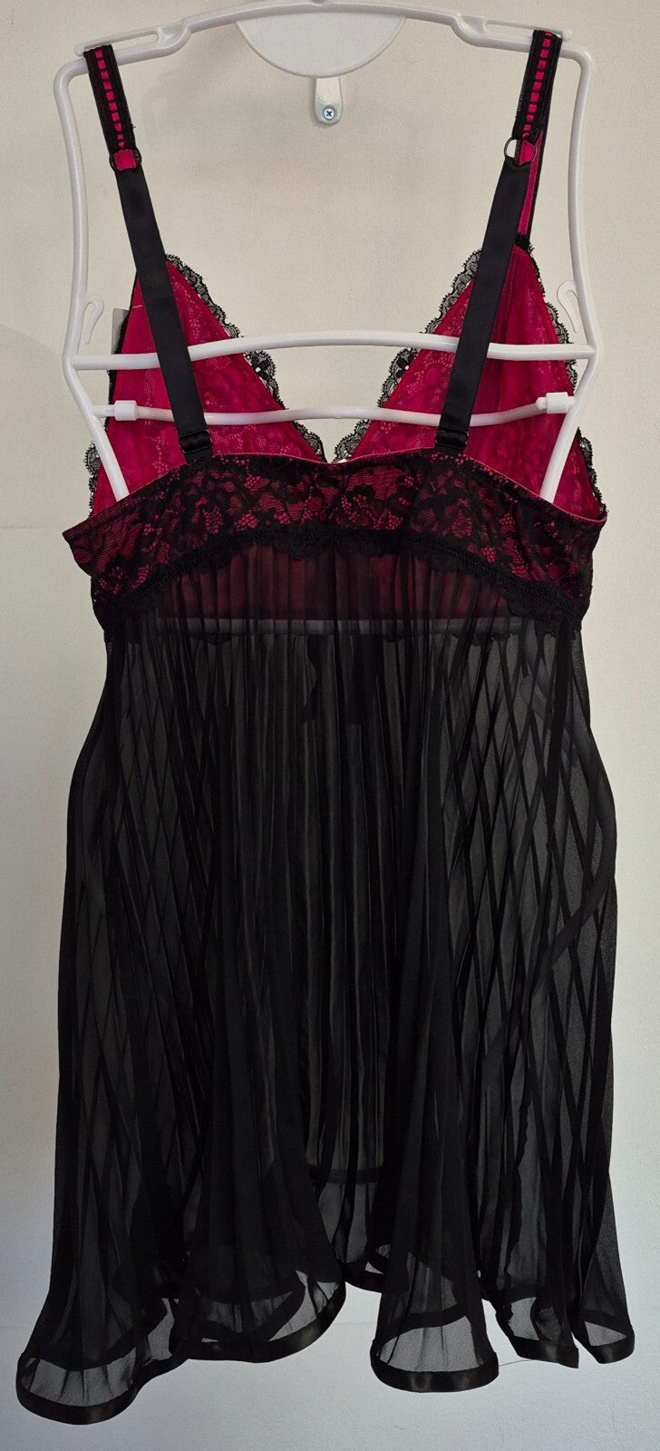Bassoni Chemise Medium/12 Black/Pink NWT